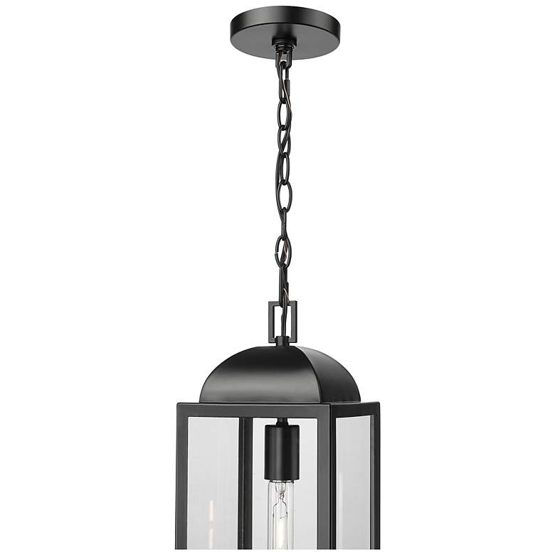 Image 4 Beaufort 7" Wide 1-Light Outdoor Hanging Lantern in Powder Coated Black more views