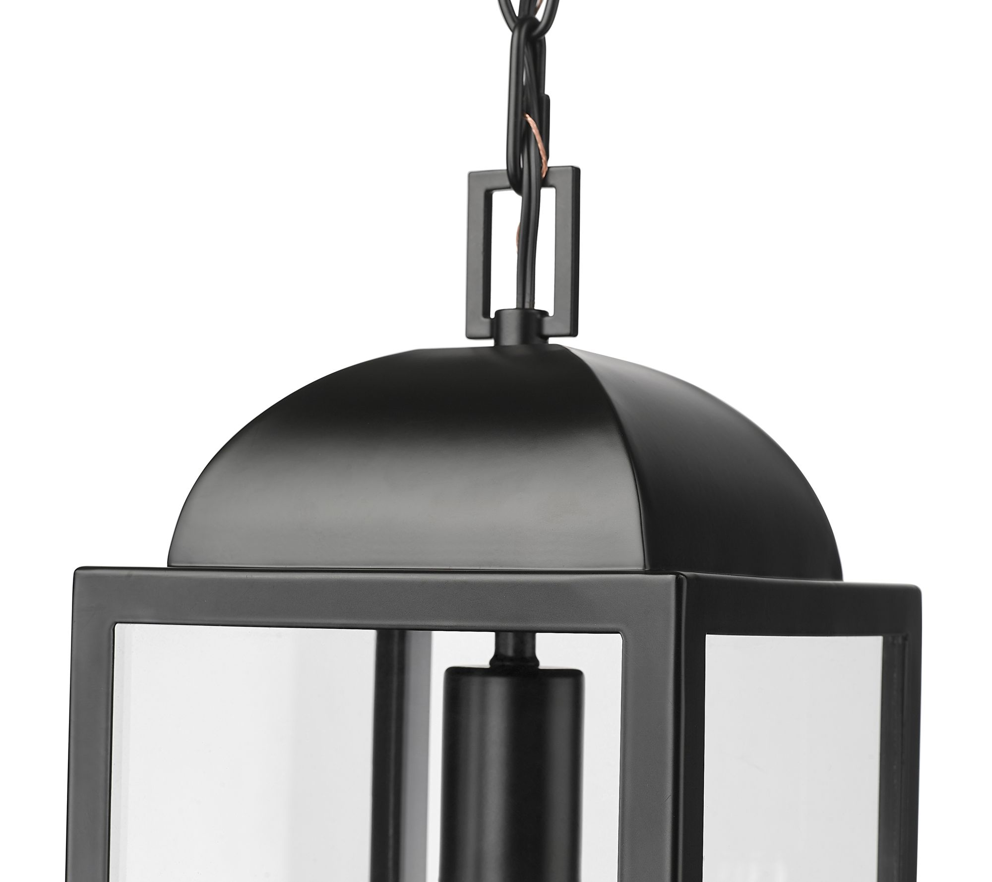 Image 3 Beaufort 7" Wide Outdoor Hanging Lantern in Powder Coated Black more views