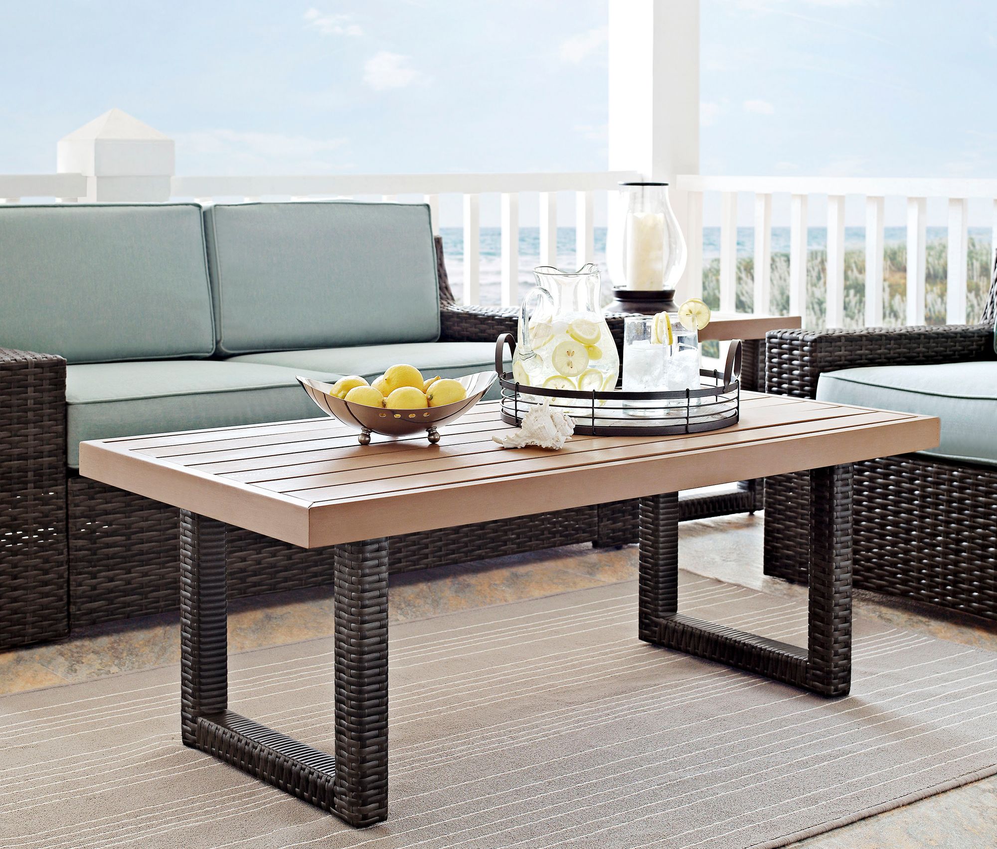 Dark brown deals outdoor coffee table