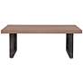 Beaufort Faux Wood and Brown Wicker Outdoor Coffee Table
