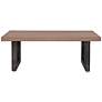 3_Beaufort Faux Wood and Brown Wicker Outdoor Coffee Table more views
