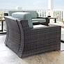 2_Beaufort Mist Light Blue and Brown Wicker Outdoor Armchair more views