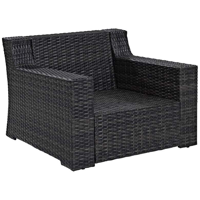 Image 5 Beaufort Mist Light Blue and Brown Wicker Outdoor Armchair more views