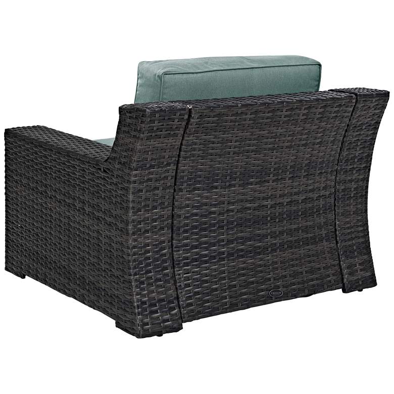 Image 7 Beaufort Mist Light Blue and Brown Wicker Outdoor Armchair more views