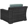 7_Beaufort Mist Light Blue and Brown Wicker Outdoor Armchair more views