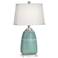 Beaufort Turquoise Wrinkle Ceramic Table Lamp