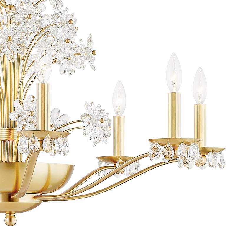 Image 3 Beaumont 10-Light Aged Brass Chandelier with Clear Shade more views