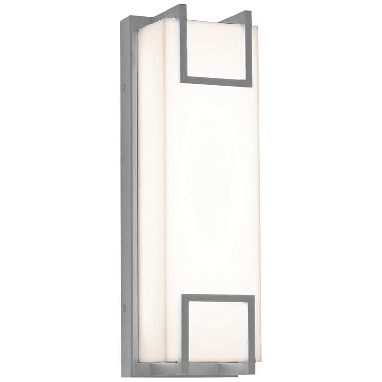 Image 1 Beaumont 14 3/4" High Textured Gray LED Outdoor Wall Light