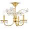 Beaumont 19 1/2" Wide Aged Brass 3-Light LED Ceiling Light
