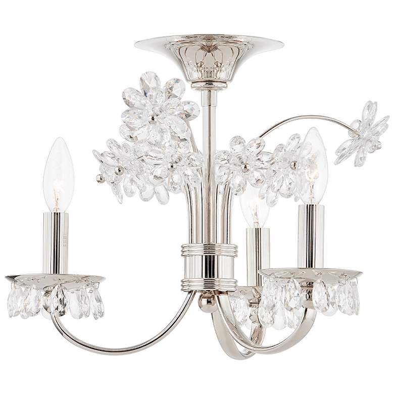 Image 1 Beaumont 19 1/2W Polished Nickel 3-Light LED Ceiling Light