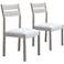 Beaumont Sun-Drenched w/ White Leather Dining Chairs Set of 2