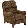 Beaumont Warm Brown Paisley Push-Thru Arm 3-Way Recliner