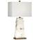 Beaumont White Alabaster Table Lamp with Night Light