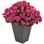 1_Beauty Geranium 33" High Faux Plant in Slate Planter