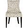 Becca Gray Zebra Print Upholstered Chair