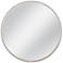 Bechet White-Washed Wood 56" Round Wall Mirror