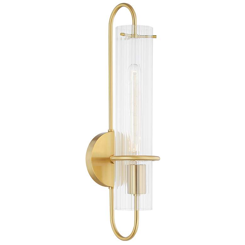 Image 1 Beck 1 Light Wall Sconce Aged Brass