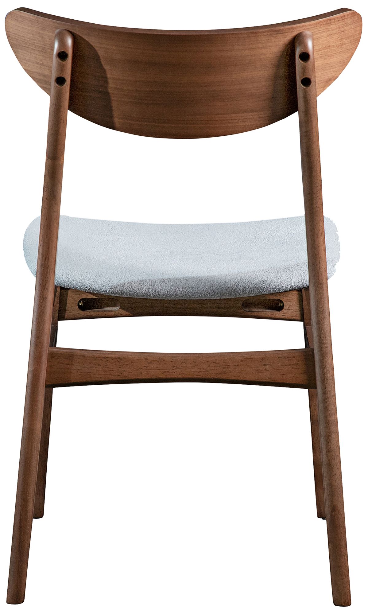 Beck Walnut Wood Side Chairs Set of 2