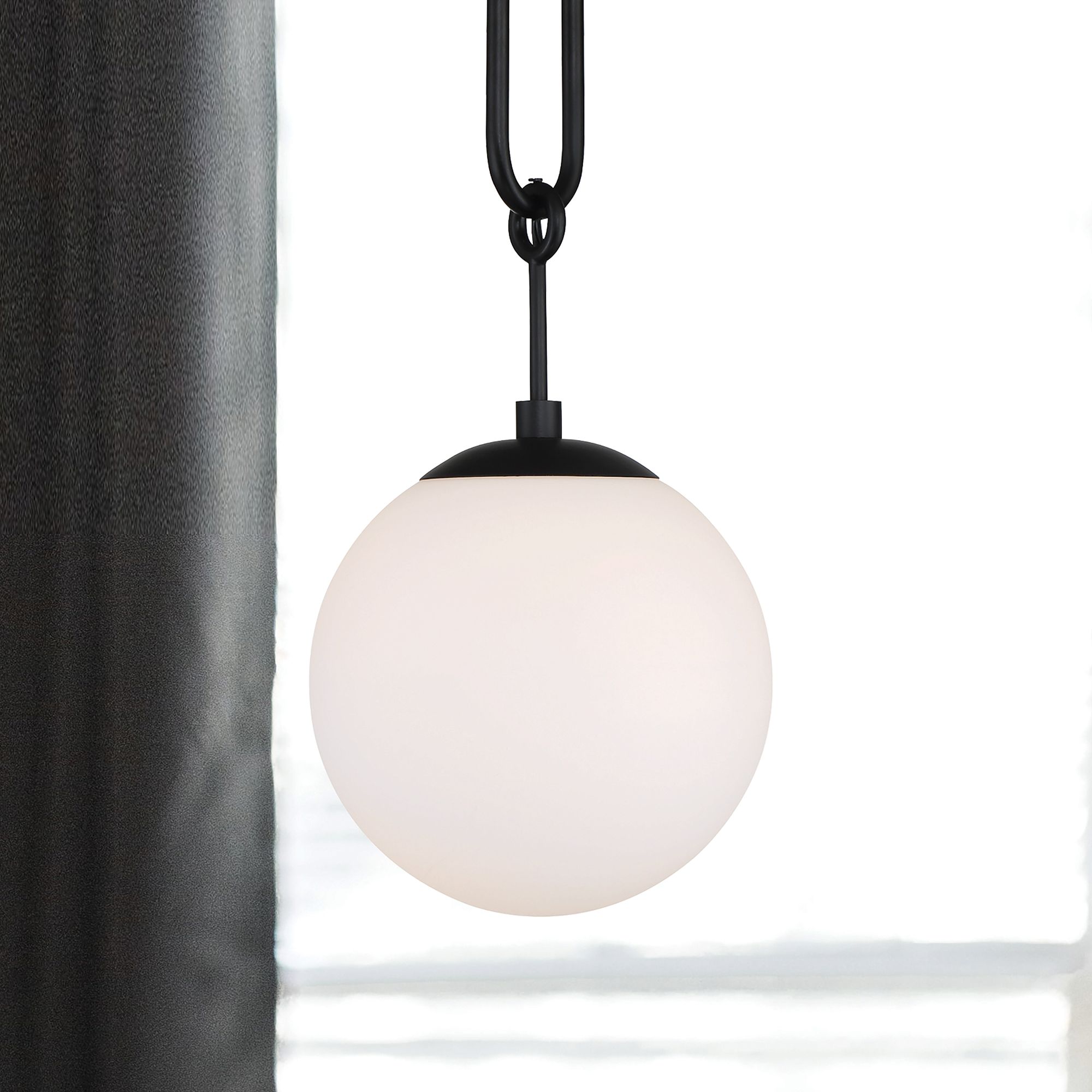 Thumbnail2 of Becker 1-Light Pendant in Matte Black