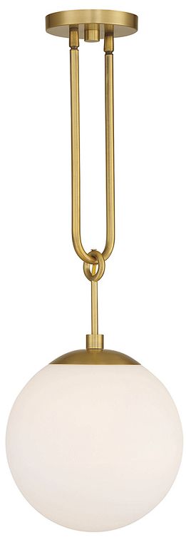Image 2 Becker 1-Light Pendant in Warm Brass
