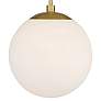 Thumbnail3 of Becker 10" Wide Warm Brass Mini Pendant w/ White Glass Shade more views