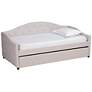 Thumbnail2 of Becker Beige Fabric Tufted Twin Size Daybed with Trundle