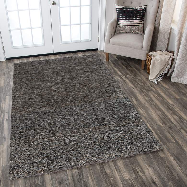 Image 1 Becker BKR101 5&#39;x8&#39; Charcoal Rectangular Area Rug