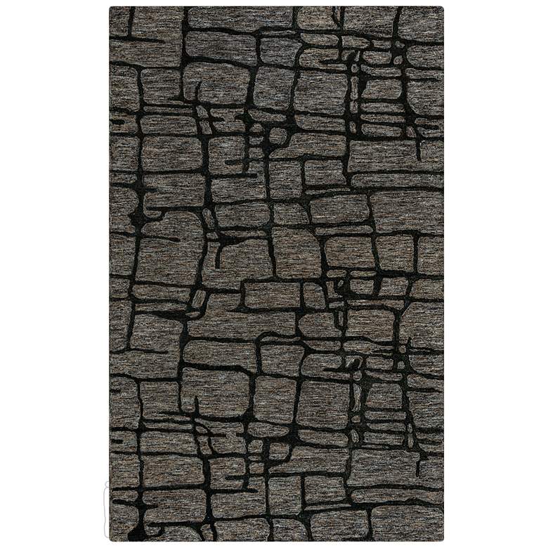 Image 2 Becker BKR103 5'x8' Charcoal Geometric Rectangular Area Rug