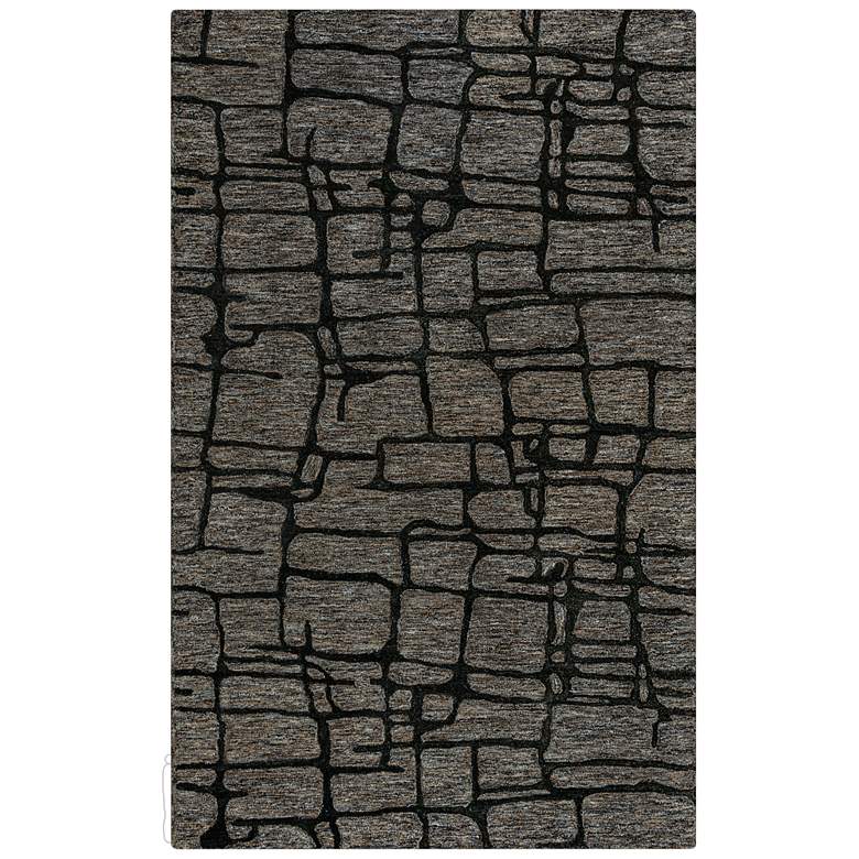 Image 2 Becker BKR103 5&#39;x8&#39; Charcoal Geometric Rectangular Area Rug