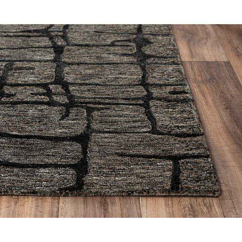 Image 5 Becker BKR103 5'x8' Charcoal Geometric Rectangular Area Rug more views