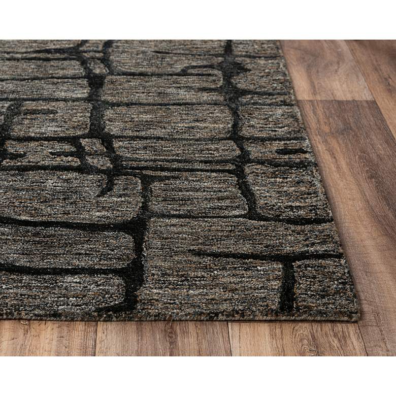 Image 5 Becker BKR103 5&#39;x8&#39; Charcoal Geometric Rectangular Area Rug more views