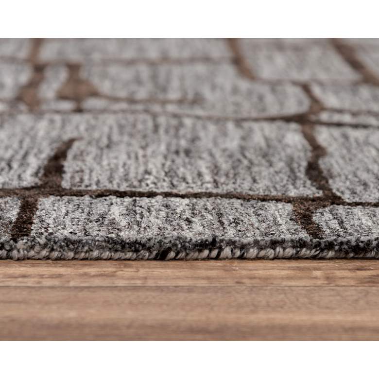 Image 3 Becker BKR104 5'x8' Gray Geometric Rectangular Area Rug more views