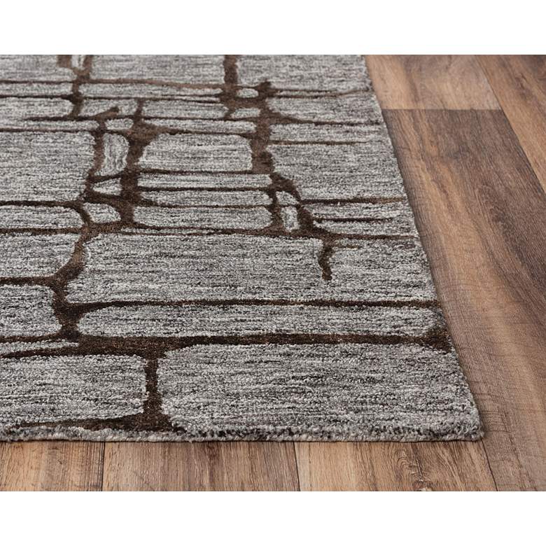 Image 5 Becker BKR104 5&#39;x8&#39; Gray Geometric Rectangular Area Rug more views