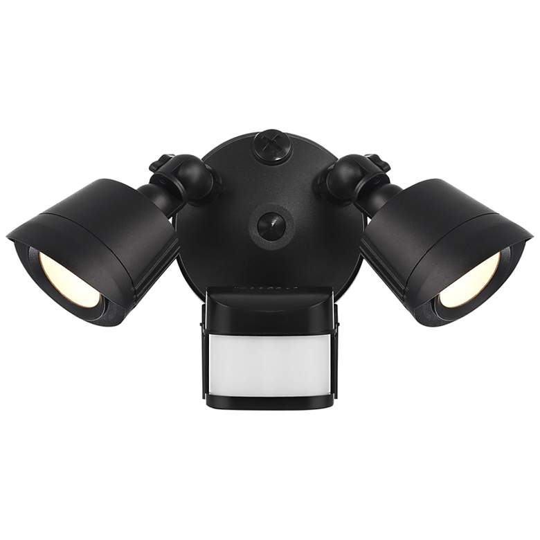 Image 1 Becker Black Motion Sensored Double LED Flood Light
