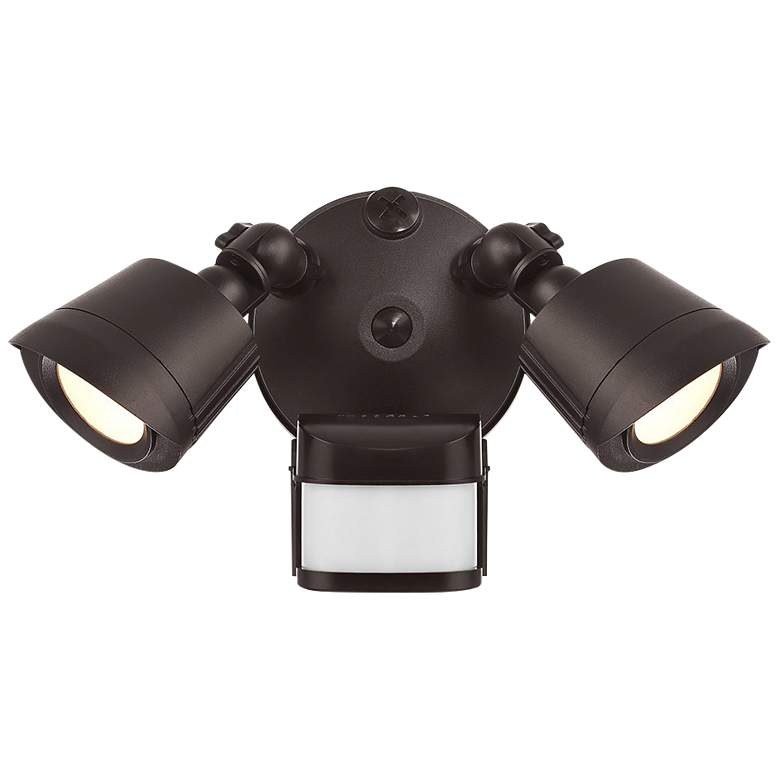 Image 1 Becker Bronze Motion Sensored Double LED Flood Light