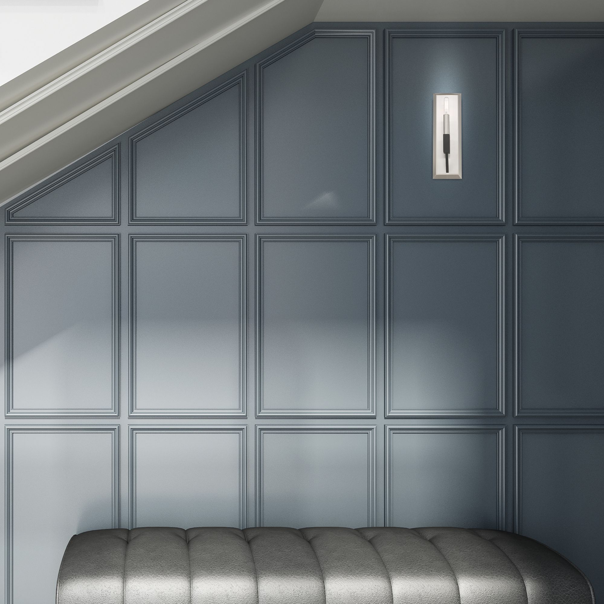 Beckett 1 Light Brushed Nickel and Black ADA Wall Sconce