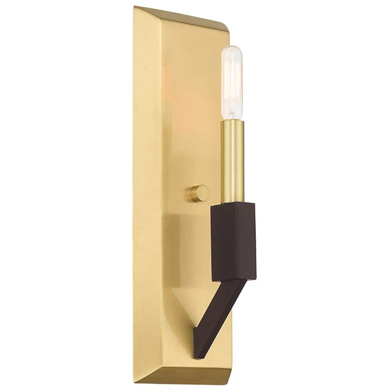 Image 1 Beckett 1 Light Satin Brass and Bronze ADA Wall Sconce