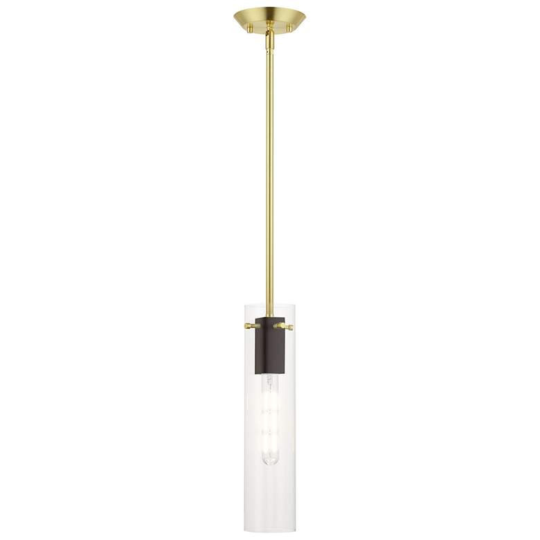 Image 1 Beckett 1 Light Satin Brass Pendant