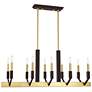 2_Beckett 10 Light Satin Brass and Bronze Linear Chandelier