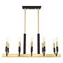 4_Beckett 10 Light Satin Brass and Bronze Linear Chandelier more views