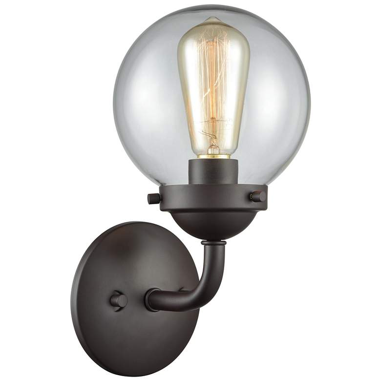 Image 1 Beckett 12" High 1-Light Sconce - Oil Rubbed Bronze