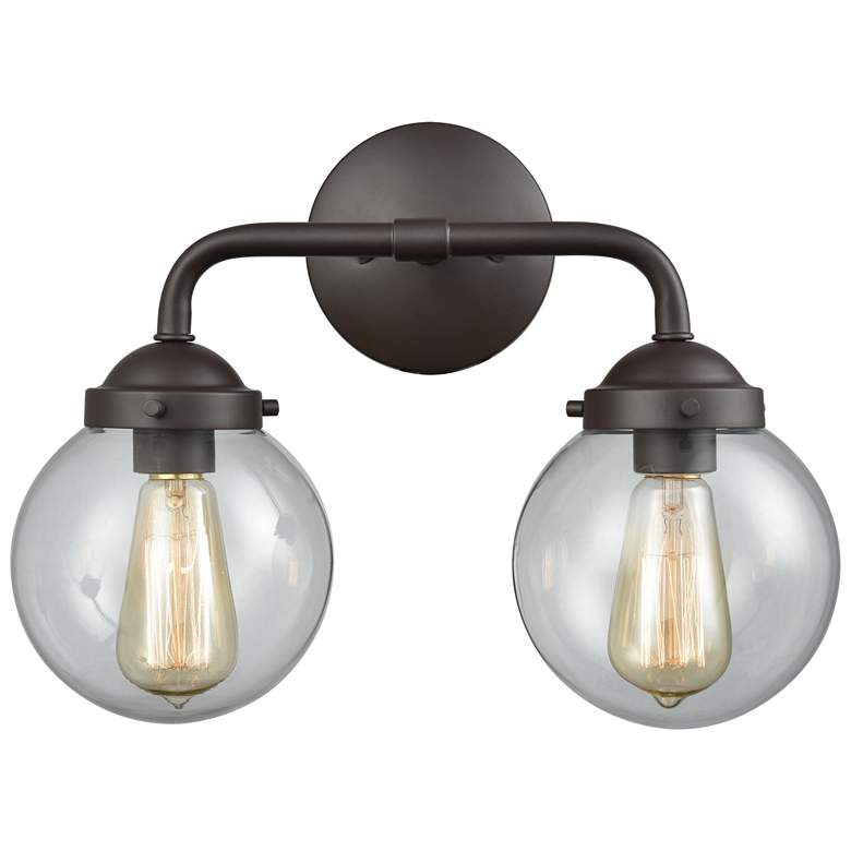Image 1 Beckett 15" Wide 2-Light Vanity Light - Oil Rubbed Bronze