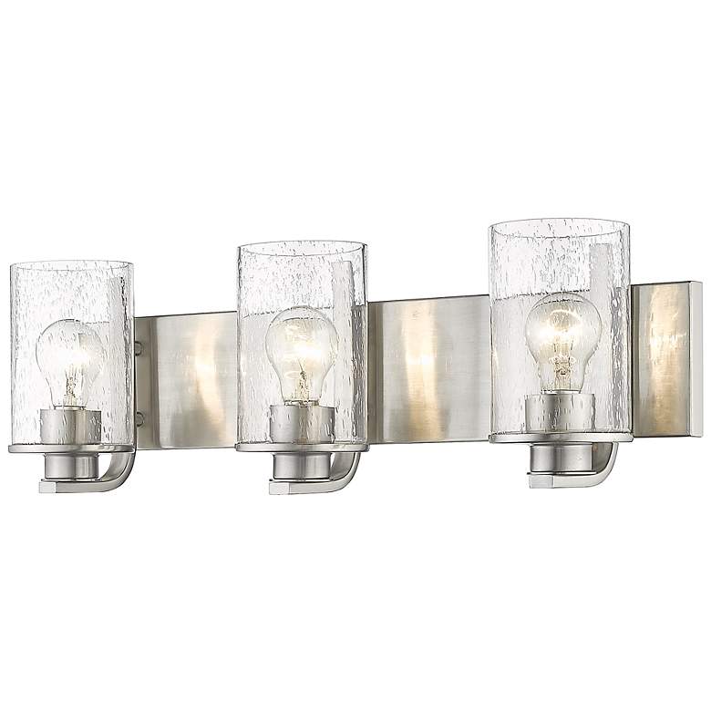 Image 3 Beckett 23" Wide Brushed Nickel 3-Light Vanity Bath Light