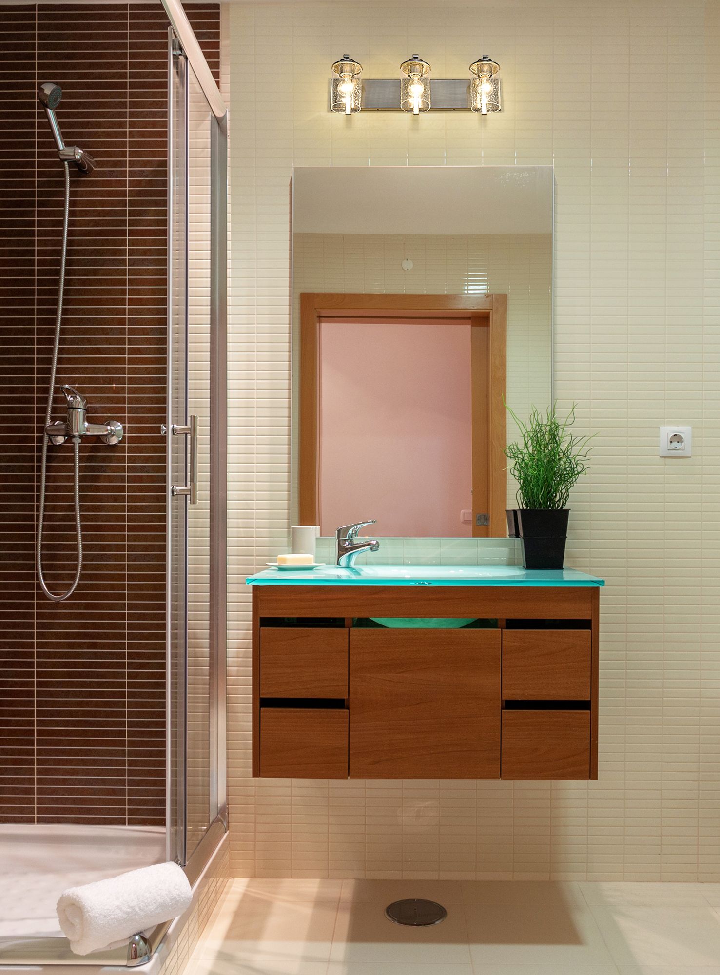 Image 4 Beckett 23" Wide Brushed Nickel 3-Light Vanity Bath Light more views