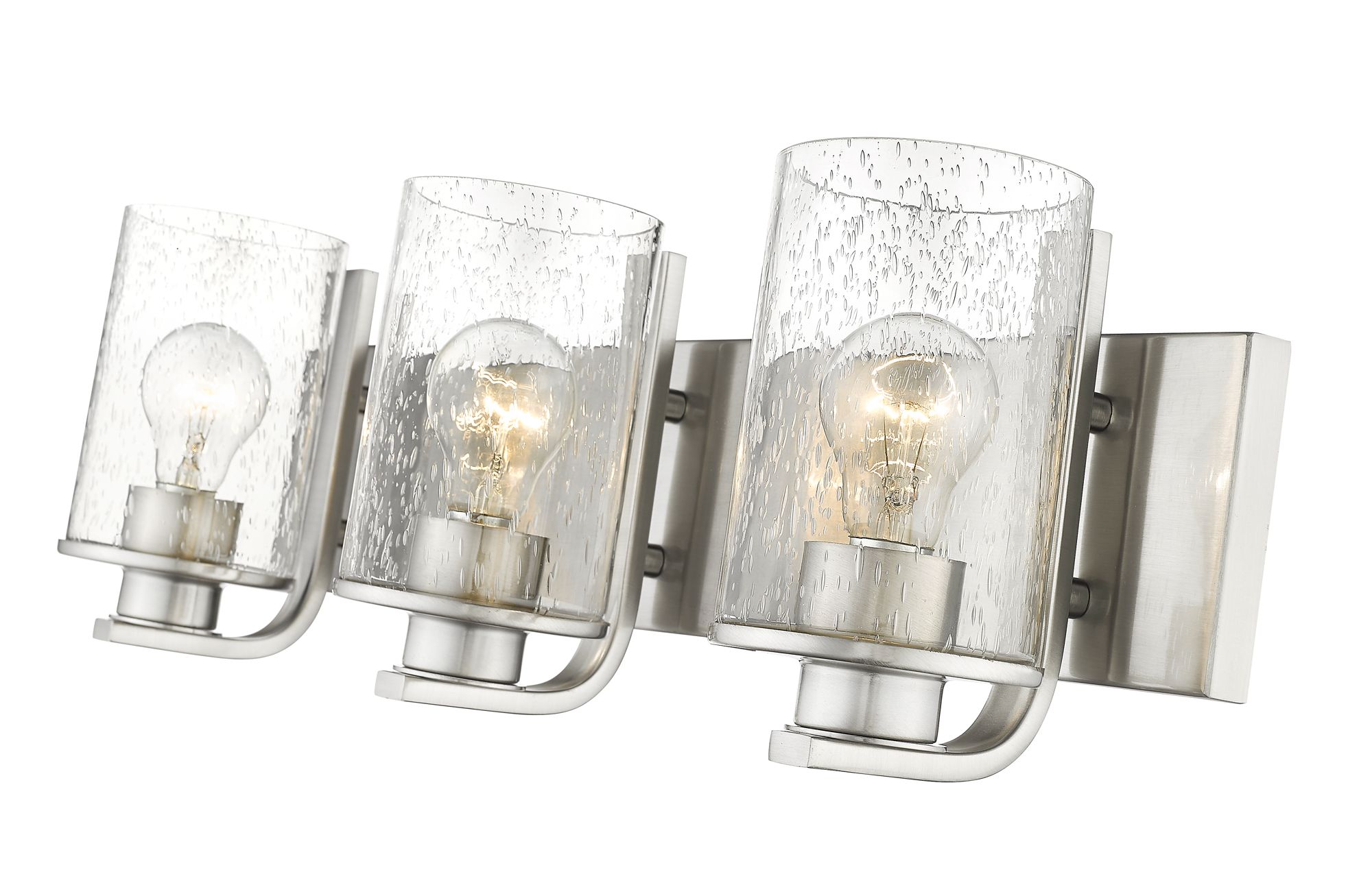 Beckett 23" Wide Brushed Nickel 3-Light Vanity Bath Light in scene