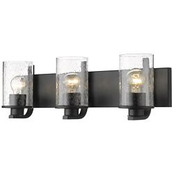 Beckett 23" Wide Matte Black 3-Light Bath Light