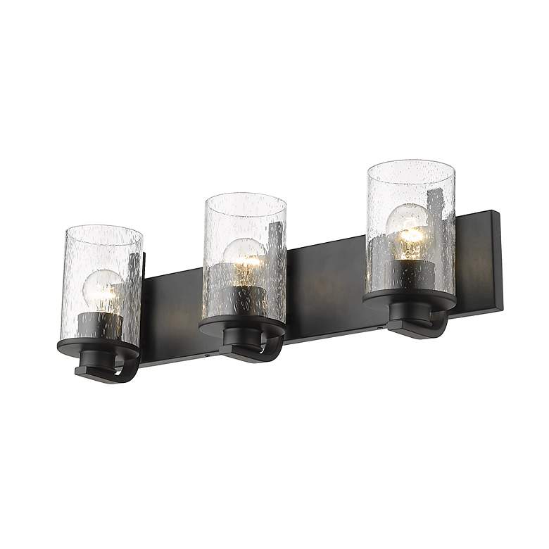 Image 7 Beckett 23" Wide Matte Black 3-Light Bath Light more views