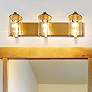 2_Beckett 23" Wide Olde Brass 3-Light Bath Light