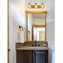 4_Beckett 23" Wide Olde Brass 3-Light Bath Light more views