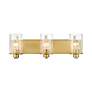 6_Beckett 23" Wide Olde Brass 3-Light Bath Light more views